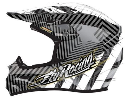 Fly racing formula mx helmet black white xs/x-small