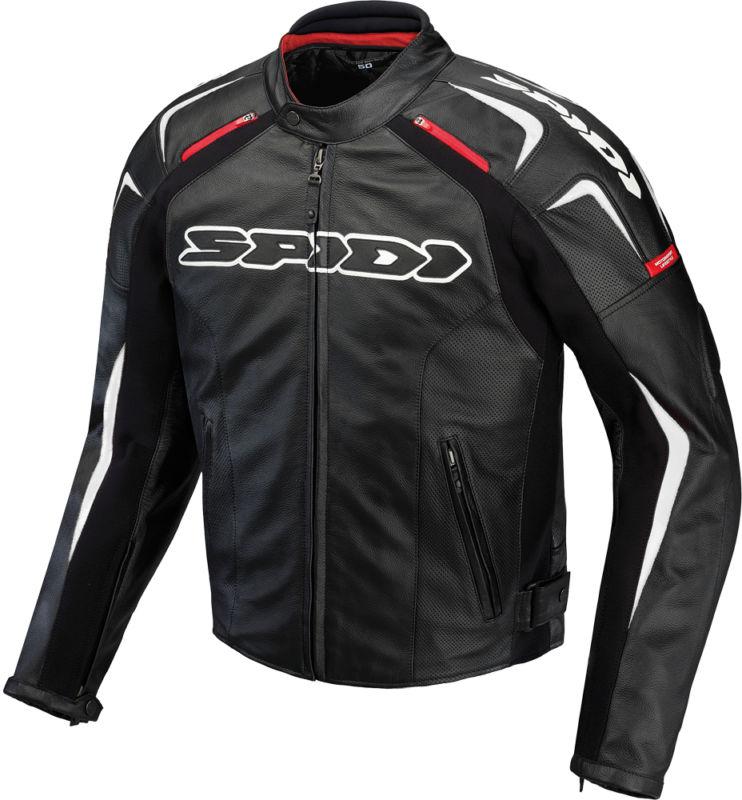 Spidi sport s.r.l. track leather motorcycle jacket black/white 40