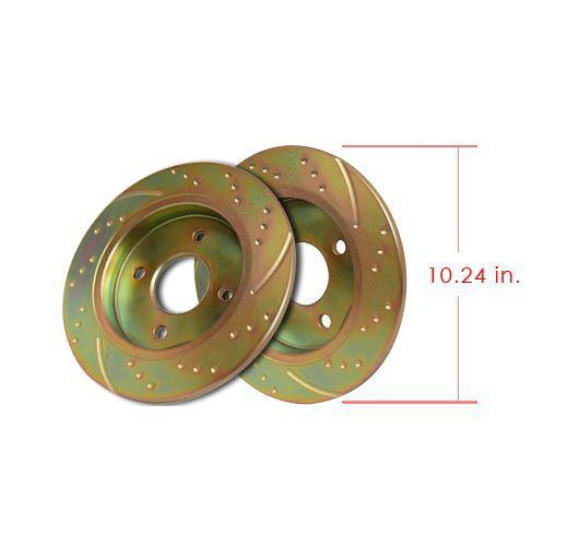 Ebc brake disc set of 2 left & right side rear new fwd vw gold gd1284