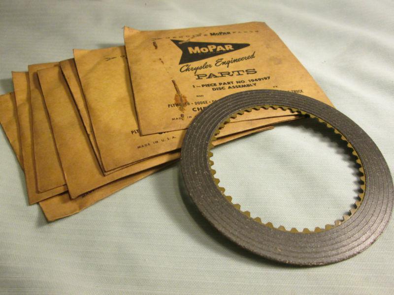 Nos mopar 1950-1953 era a/t transmission disc assembly dodge plymouth