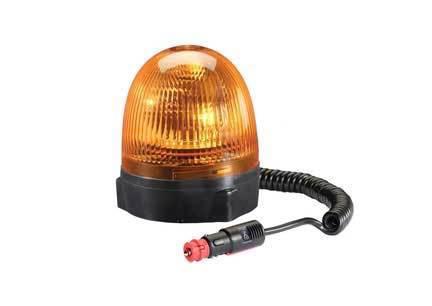 Hella kl rotacompact 24v halogen beacon with amber lens - magnetic