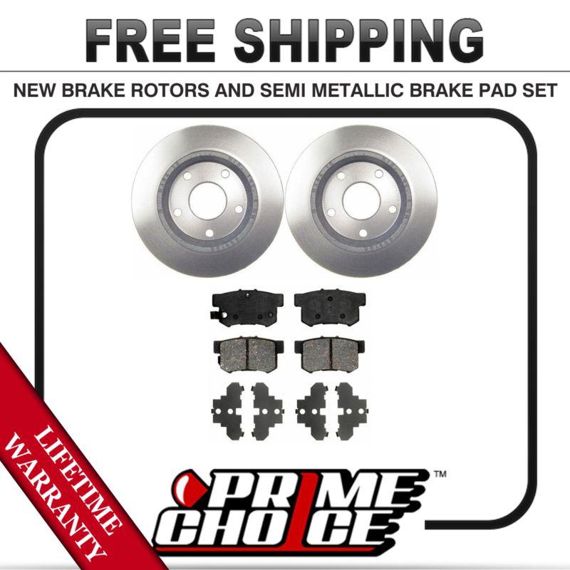 Rear kit (2) brake rotors and (1 set) premium brake pads with lifetime warranty