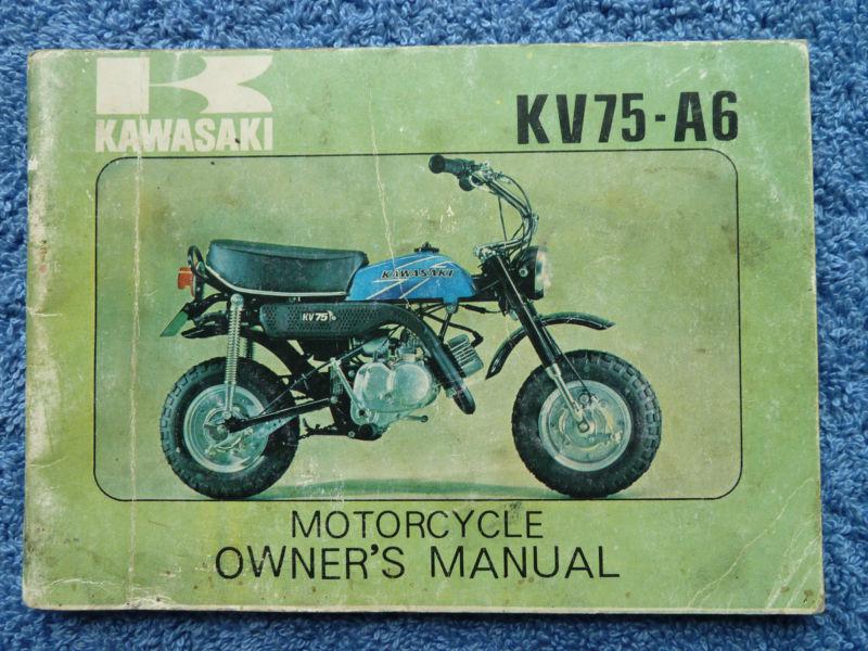  kawasaki kv75 mt1-b owner's manual owners manual k v75 m t 1 b