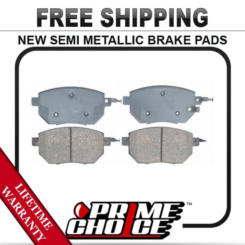 Front semi metallic disc brake pad kit full set with lifetime warranty