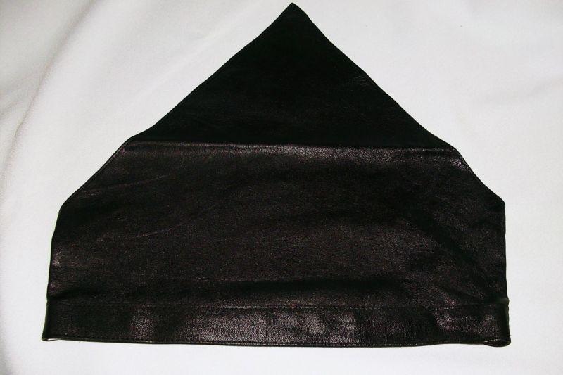 New biker motorcycle head wrap bandana kerchief skull cap black rag leather