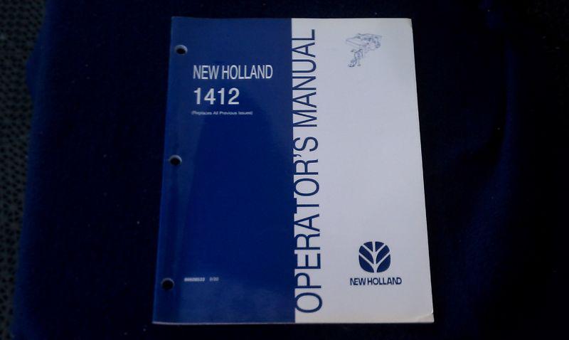 New holland 1412 operator's manual part number 86608533