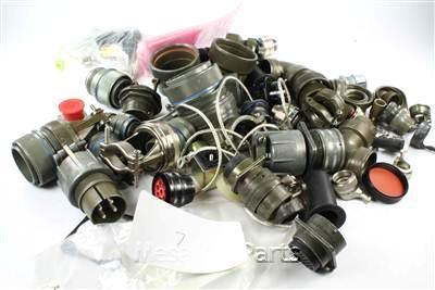 (raj) huge lot of assorted cannon / amphenol plug connector 