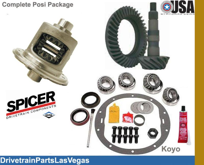 Dana 44 30 spline trac lock posi package gear set 3.08 ratio rebuild kit new