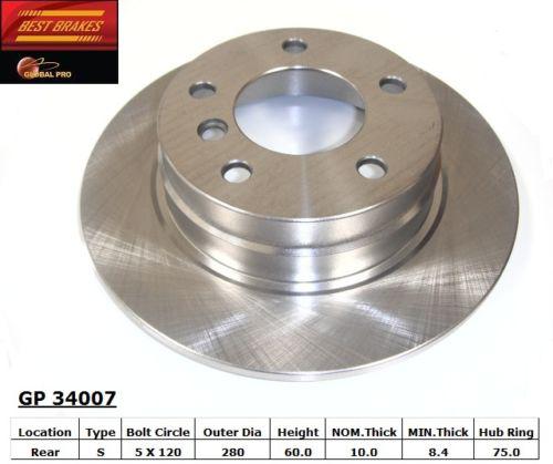 Best brakes usa gp34007 rear brake rotor/disc-disc brake rotor