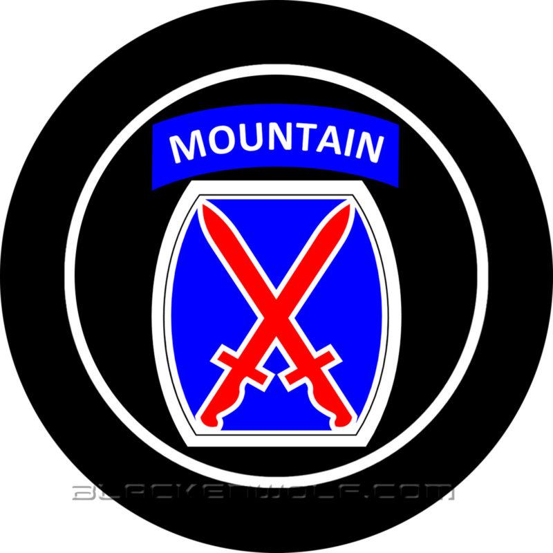 Us army 10th mountain logo puddle light set for vehicle doors-led projection