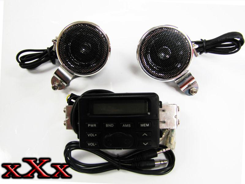 New xxx mc-35sp motorcycle atv scooter weather resistant speakers radio mp3 12v