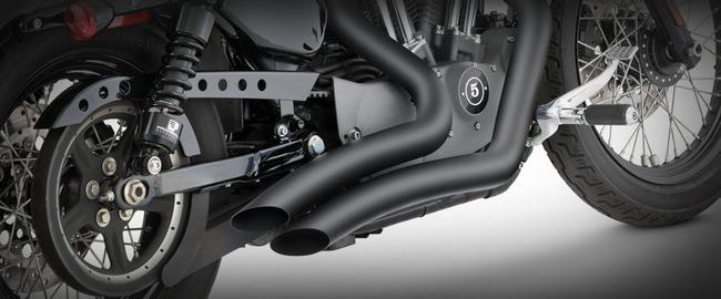 Vance & hines 46055 big radius exhaust - black - 04-13 xl harley sportster