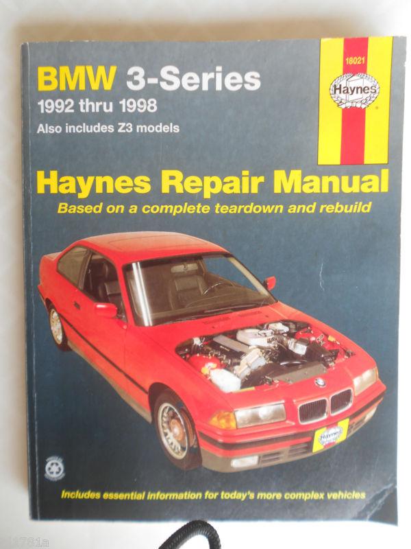 Haynes bmw auto repair manual 3 series 1992 -1998 - excellent condition