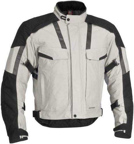 New firstgear kenya adult waterproof jacket, silver, xl-tall