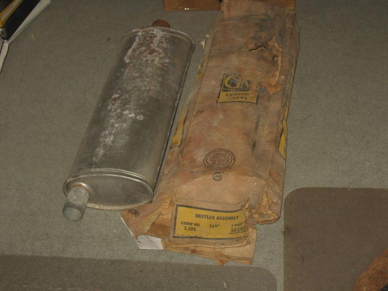 1953-1963 chevrolet corvette exhaust  rh muffler   new   nos  oem