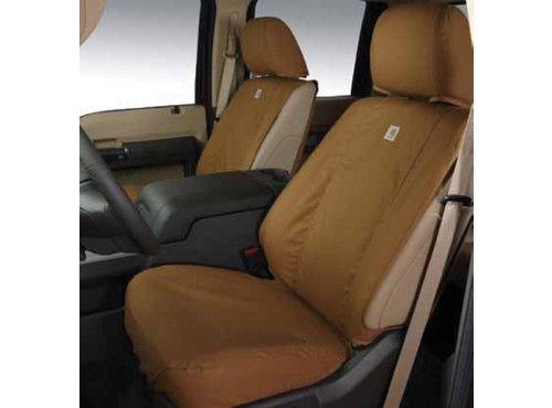 2011-13 ford f-150 -carhartt seat covers- brown, 60-40 supercrew rear w/ armrest