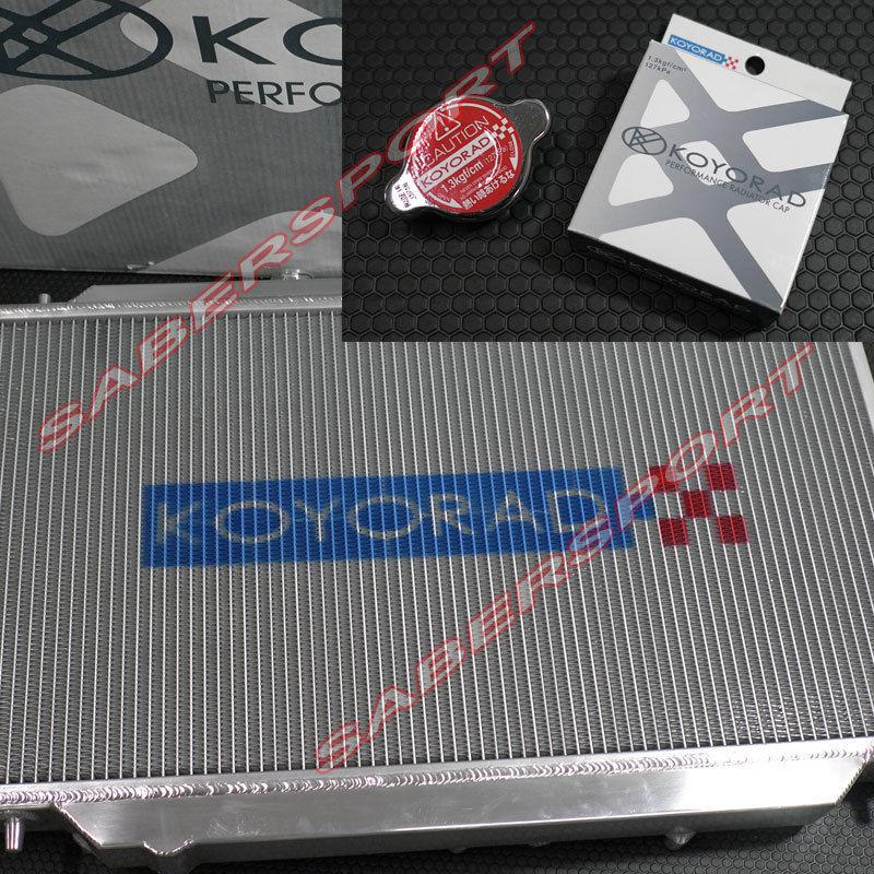 Koyo 53mm aluminum racing radiator + hyper cap 99-05 mazda miata mx-5 m/t