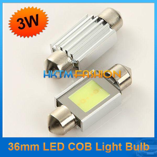 2pcs 2w high power cob led white festoon dome light 36mm 3022 3021 3175 6428 12v