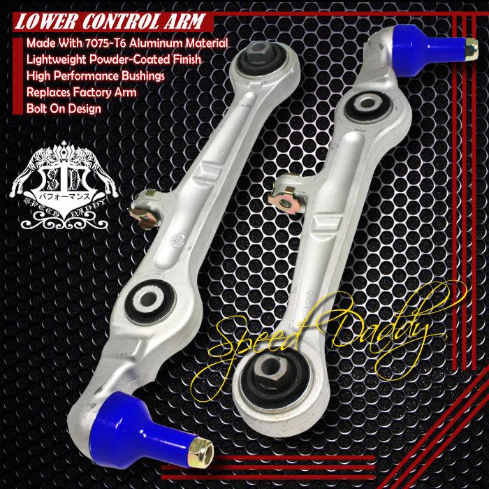 2pc aluminum front lower control arms camber kit 02-09 audi a4/quattro/07-08 rs4