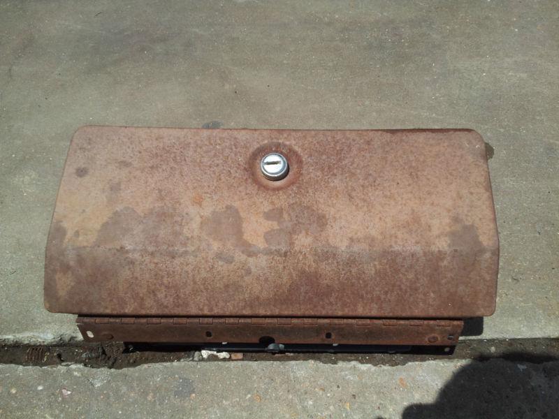 1983 oldsmobile cutlass glovebox, used, ready to refinish, with hinge, plastic