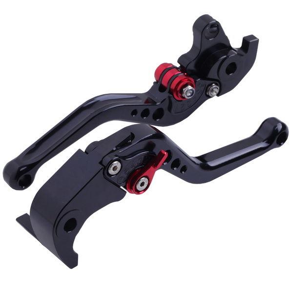 Cnc short black brake clutch levers for kawasaki z750r z 750 r 2011 