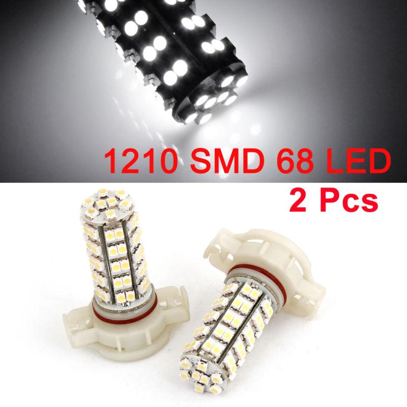 2 pcs white h16 1210 smd 68 led car daytime running fog light bulb lamp