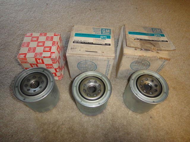 1982-1995 chevy pickup s10 s15 70s-80s isuzu nos 3 oil filters lot gm# 94243270