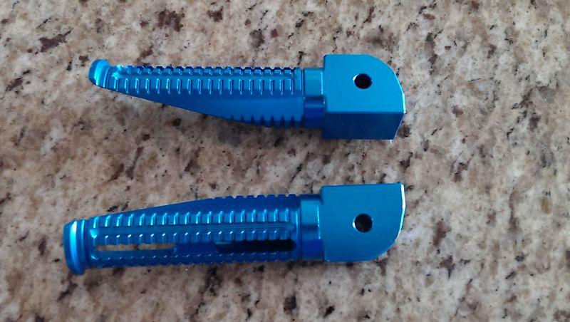 Competition werkes footpegs - passenger blue 2gpk-b kawasaki zx14 zx12 zx10 zx6