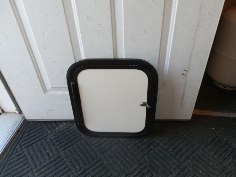 Rv cargo door r.o. 17" tall x 14" wide x 2" thick white/black