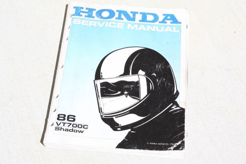 Original oem factory manual  for a 86-87 honda vt700 vt700c shadow 