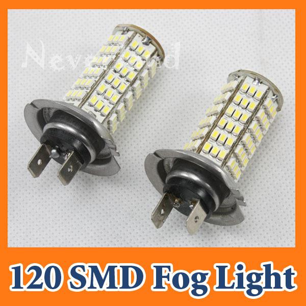 2x car 120 led 1206 smd h7 xenon white fog head light headlight lamp bulb 12v 