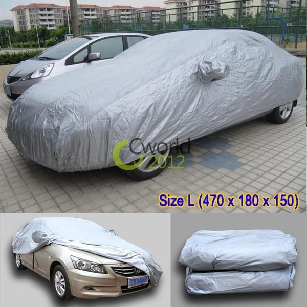 Universal compact water proof rain snow uv car cover size l 185"l×71"w×59"h