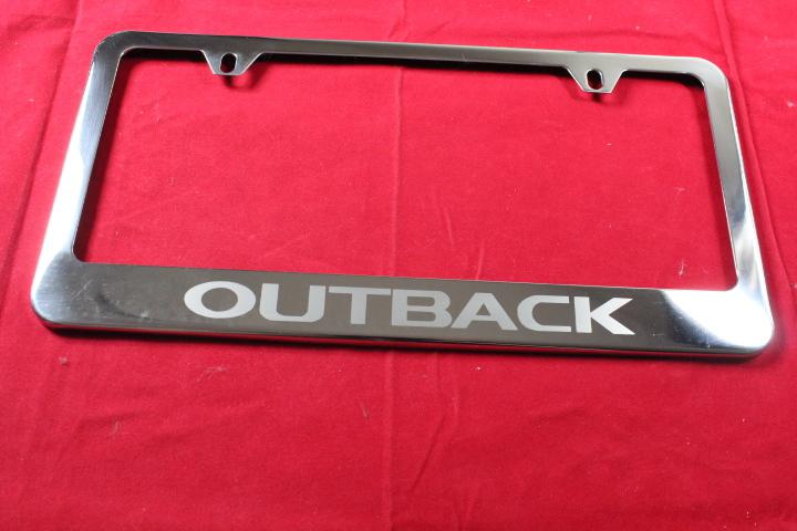 Subaru outback chrome license plate frame stainless steel 