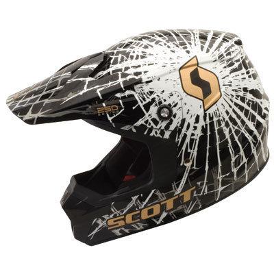 2012 scott 250 implode helmet 2012 grey white black motocross small atv mx utv