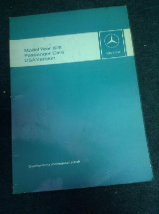 Mercedes benz manual service manual passenger cars 1978