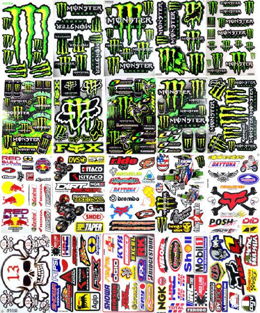 20sh car racing motocross sticker atv helmet bikes moto-gp bmx decal skateboard 