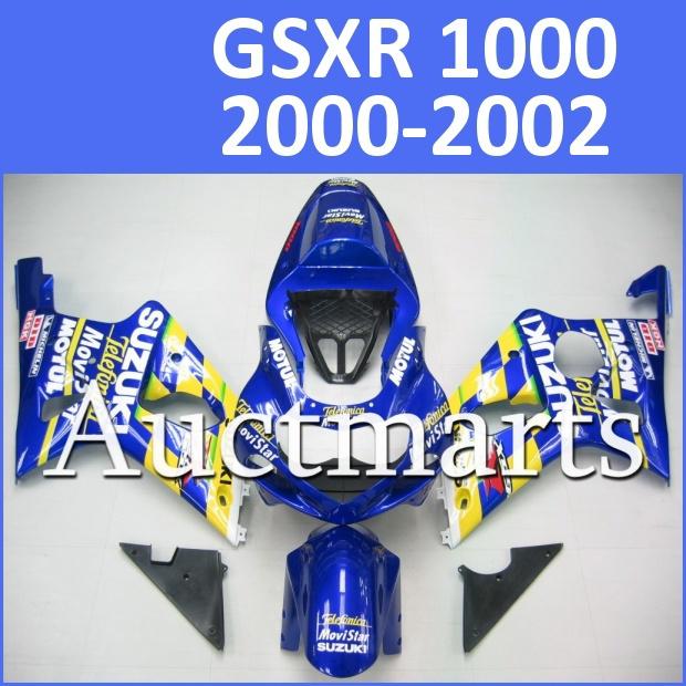 Fit suzuki 00 01 02 gsxr 1000 gsx-r1000 2000 2001 2002 fairing k1 d11 c19