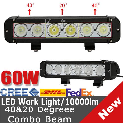 60w 5160lm cree combo led work light offroad suv pickup spot flood 80w/120w/100w