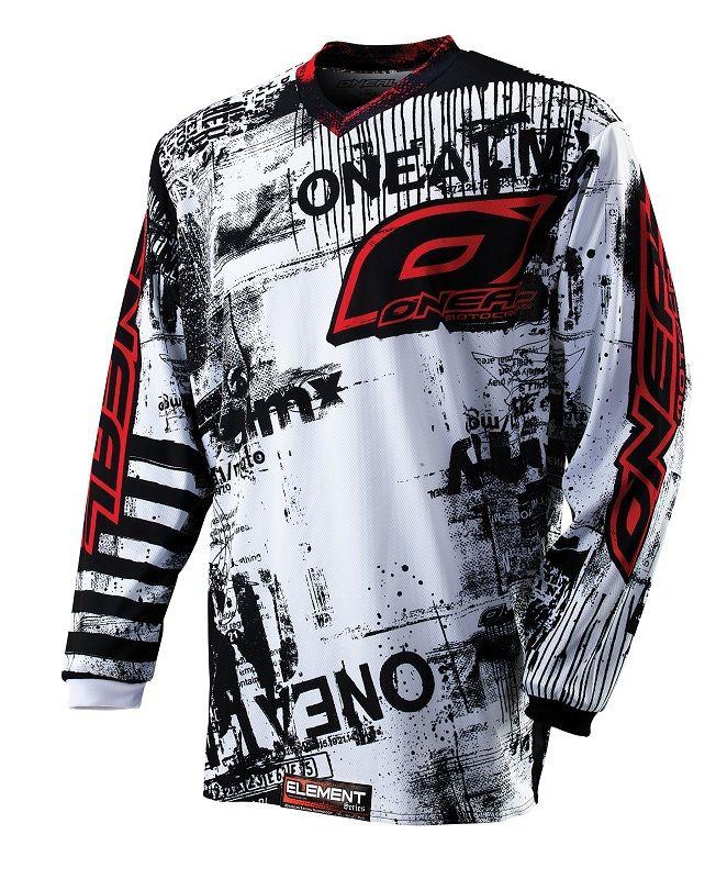 2012 o'neal element toxic jersey - black/white - medium (m) --0075-403