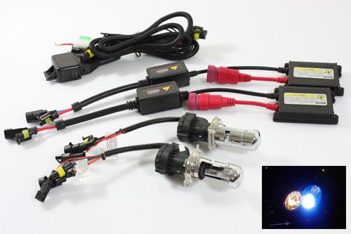 H4 hi/low jdm headlights bi-xenon 10000k blue slim ballasts hid conversion kit