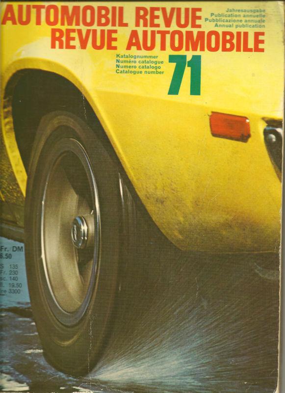 Automobil revue / revue automobile 1971  all cars produced around the world