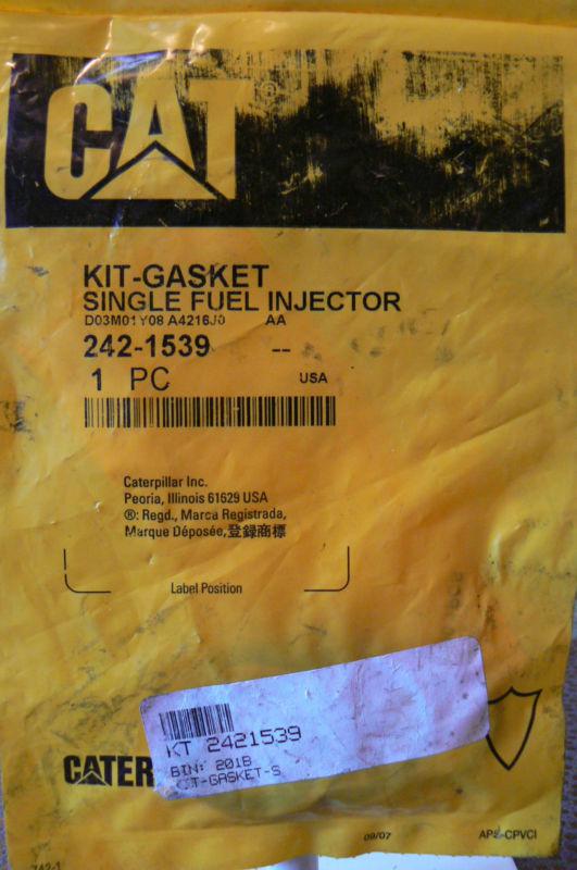 Caterpillar fuel injector gasket 6 piece kit 242-1539 2421539