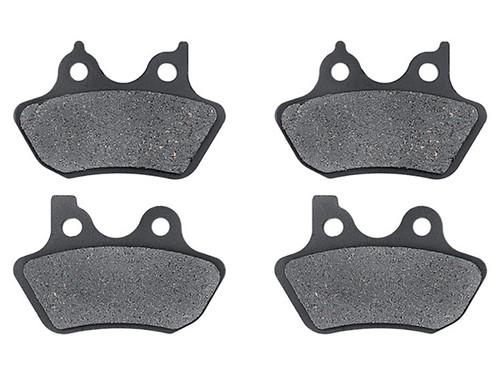 Front + rear kevlar brake pads for 2000-2006 harley flstf flstfi softail fat boy