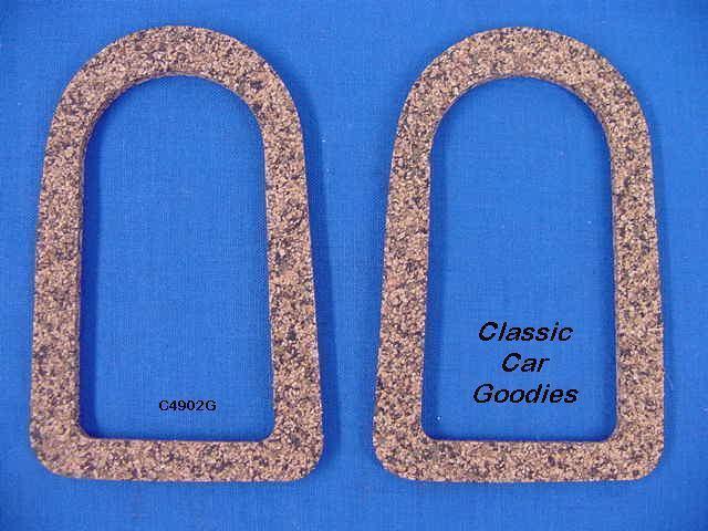 1949-1950 chevy tail light lens gaskets (2) cork. new.