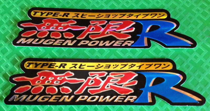 Mugen racing stickers honda jdm civic accord del sol b16 b18 si ex lx dx type-r