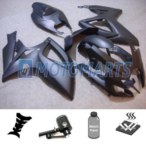 Bundle inj fairing kit w/ brake fluid pot for suzuki gsxr 600 750 k6 06 07 lblkm