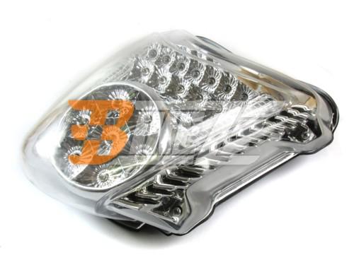 Fit suzuki hayabusa gsxr1300 08 09 10 clear led tail light w/ turn signal int.