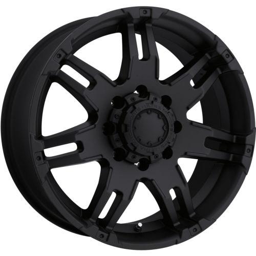 16x8 black ultra gauntlet (238) wheels 8x6.5 -6 lifted gmc savana van 3500