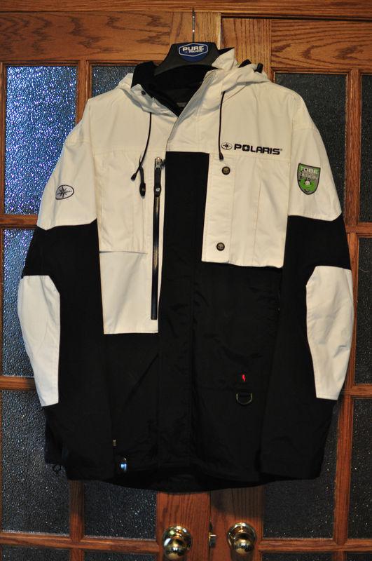 Oem polaris white & black tobe rise jacket xl 