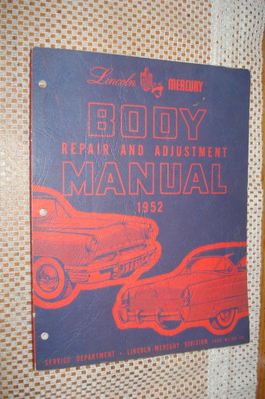 1952 mercury lincoln body shop manual original body service book nice nr